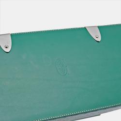 Pre Owned Goyard Green Goyardine Coated Canvas and Leather Saigon MM Top Handle Bag