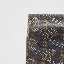 Pre Owned Goyard Black/Brown Goyardine Coated Canvas Richelieu Wallet