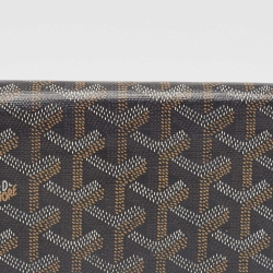 Pre Owned Goyard Black/Brown Goyardine Coated Canvas Richelieu Wallet