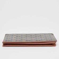 Pre Owned Goyard Black/Brown Goyardine Coated Canvas Richelieu Wallet