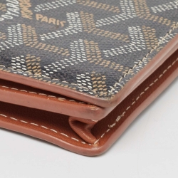 Pre Owned Goyard Black/Brown Goyardine Coated Canvas Richelieu Wallet