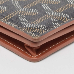 Pre Owned Goyard Black/Brown Goyardine Coated Canvas Richelieu Wallet