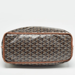 Goyard Brown Goyardine Coated Canvas and Leather Reversible Anjou PM Tote
