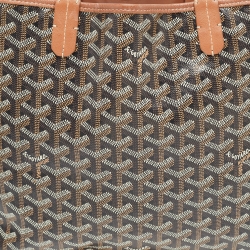 Goyard Brown Goyardine Coated Canvas and Leather Reversible Anjou PM Tote