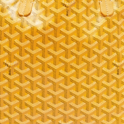 Pre Owned Goyard Mustard Goyardine Coated Canvas and Leather Saint Louis PM Tote