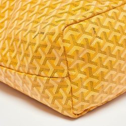 Pre Owned Goyard Mustard Goyardine Coated Canvas and Leather Saint Louis PM Tote