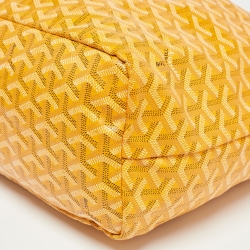 Pre Owned Goyard Mustard Goyardine Coated Canvas and Leather Saint Louis PM Tote