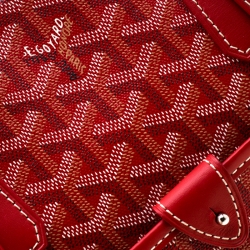 Goyard Red Coated Canvas and Leather Trim Diplomat Briefcase