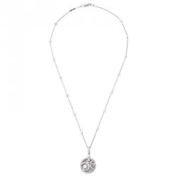 Graff Diamond on Diamond Pavè White Gold Pendant Necklace