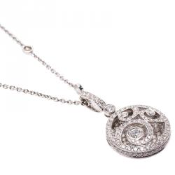 Graff Diamond on Diamond Pavè White Gold Pendant Necklace