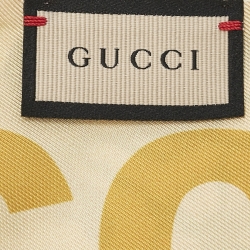 Pre Owned Gucci Multicolor Flora Printed Silk Maxi Bandeau Scarf