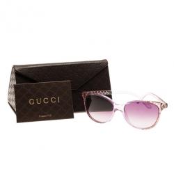 Pre Owned Gucci Purple GG 3363 Cat Eye Sunglasses