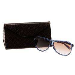 مملوكة مسبقًا نظارة غوتشي أفياتور GG 3587 زرقاء