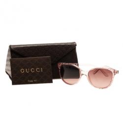 Pre Owned Gucci Pink GG 3363 Cat Eye Sunglasses