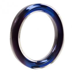 مملوكة مسبقًا سوارغوتشي معدن وزجاج بلكسي زرقاء رفيع 18.5سم