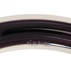 مملوكة مسبقًا سوارغوتشي معدن وزجاج بلكسي زرقاء رفيع 18.5سم