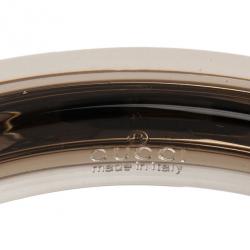 مملوكة مسبقًا سوار غوتشي معدن وبلكسي غلاس بني رفيع 18.5