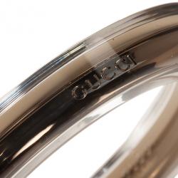 مملوكة مسبقًا سوار غوتشي معدن وبلكسي غلاس بني رفيع 18.5