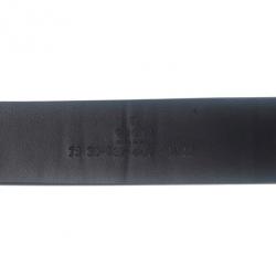 مملوكة مسبقًا حزام غوتشي أبزيم حرف G جلد أسود 75 سم