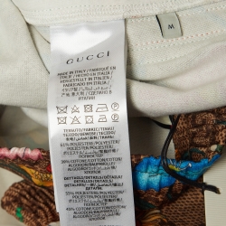 Pre Owned Gucci Multicolor Logo & Floral Print Jersey Sweatpants M