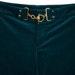 مملوكة مسبقًا Gucci Velvet Horsebit Pants S