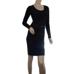 Pre Owned Gucci Pleat Effect Pencil Skirt XS