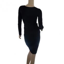 Pre Owned Gucci Pleat Effect Pencil Skirt XS