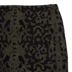 Pre Owned Gucci Jacquard Pencil Skirt L