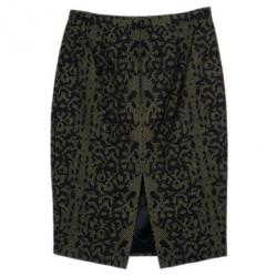 Pre Owned Gucci Jacquard Pencil Skirt L
