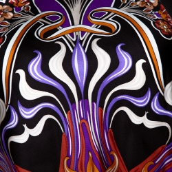 مملوكة مسبقًا توب برقبة حمالات و برباط خلفي وشاح حرير مطبوع بني (مقاس واحد)