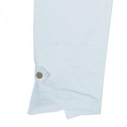 مملوكة مسبقًا L بنطال غوتشي دينيم أبيض أرجل ضيقة بإبزيم 