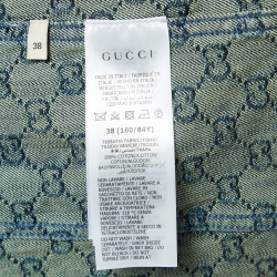 Pre Owned Gucci Black GG Jacquard Denim Jacket S