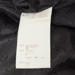 Pre Owned Louis Vuitton Dark Purple Synthetic Zip Front Coat S