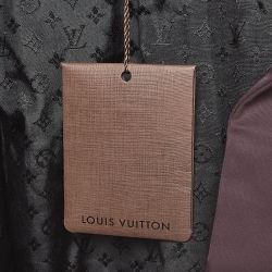 Pre Owned Louis Vuitton Dark Purple Synthetic Zip Front Coat S