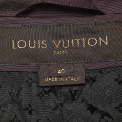 Pre Owned Louis Vuitton Dark Purple Synthetic Zip Front Coat S