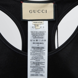 Pre Owned Gucci Black Jersey Sports Bra XS