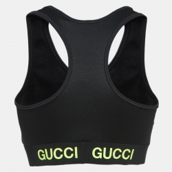 Pre Owned Gucci Black Jersey Sports Bra XS
