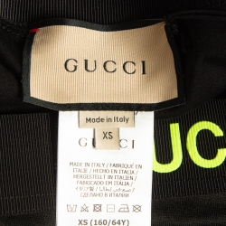 Pre Owned Gucci Black Contrast Print Jersey Leggings XS