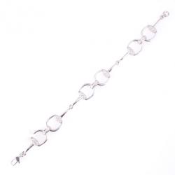 Gucci Horsebit 18 K White Gold Diamond Bracelet