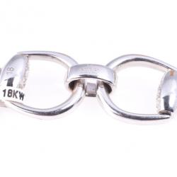 Gucci Horsebit 18 K White Gold Diamond Bracelet