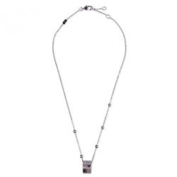 Pre Owned Gucci 18 K White Gold and Diamonds Icon Pendant Necklace