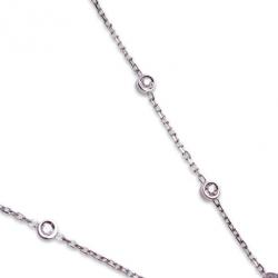 Pre Owned Gucci 18 K White Gold and Diamonds Icon Pendant Necklace