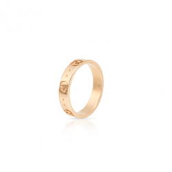 Gucci Icon Thin 18K Gold Band Ring Size 53
