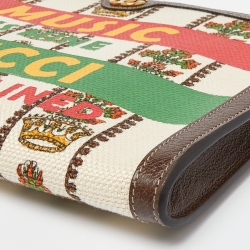 Pre Owned Gucci Multicolor Canvas and Leather "Music Is Mine" Zip Pouch