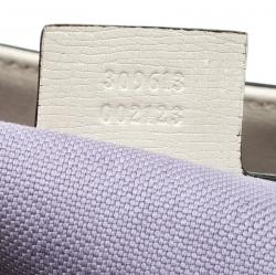 Pre Owned حقيبة يد غوتشي متوسطة جلد طباعة زهور بيج فاتحة