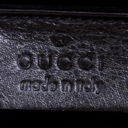 Pre Owned Gucci Dark Green Shimmer Patent Leather Starlight Clutch