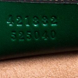 Pre Owned Gucci Green Leather Small Sylvie Shoulder Bag 