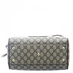 Pre Owned Gucci Beige/Brown GG Supreme Canvas Limited Edition Tiger Boston Bag