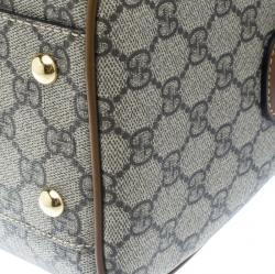 Pre Owned Gucci Beige/Brown GG Supreme Canvas Limited Edition Tiger Boston Bag