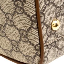 مملوكة مسبقًا Gucci Beige/Brown GG Supreme Canvas Limited Edition Floral Boston Bag
